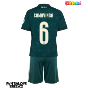 Real Madrid Eduardo Camavinga #6 Dětské Venkovní dres komplet 2026-27 Krátký Rukáv (+ trenýrky)
